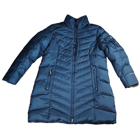 Eddie Bauer Womens Size XXL Blue Down Puffer Parka Winter Jacket Coat NO HOOD - Picture 1 of 11